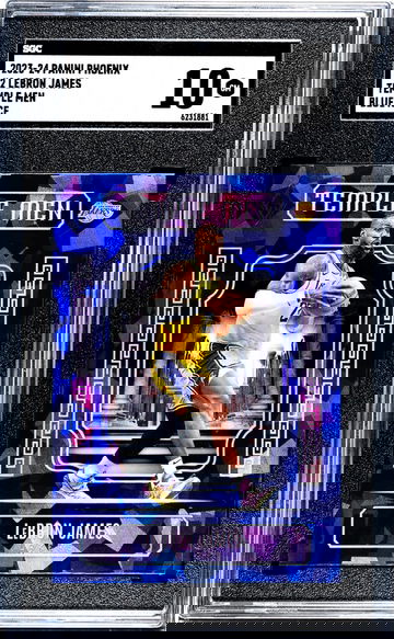 2023-24 Panini Phoenix #2 Lebron James Temple Men Blue Ice SGC 10