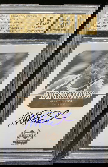 UPPER DECK EPIC SIGNATURES MAGIC JOHNSON BGS 9.5 AUTO 10 POP 3