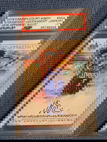 2018 Shai Gilgeous Alexander Court Kings Gold  Rookie Auto /199 PSA 10