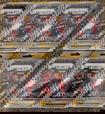 6 x 2020-21 NBA Prizm Basketball Hanger Box