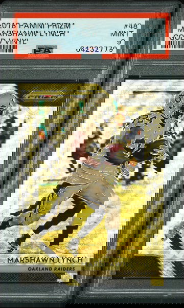 2018 Marshawn Lynch Gold Vinyl #'d 3/5