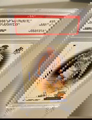 1998 Dirk Nowitzki SP Authentic #99 Rookie F/X Card RC PSA 9 MINT #0038/3500