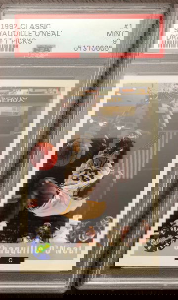 1992 Classic Draft Picks Shaquille O'Neal #1 PSA 9 Mint