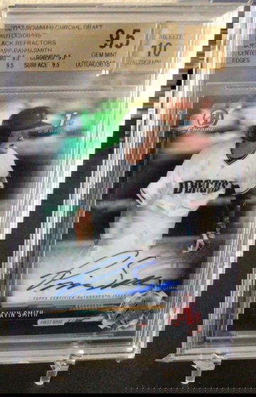 2017 Bowman Draft Pavin Smith Black Refractor /75 Auto BGS 9.5 