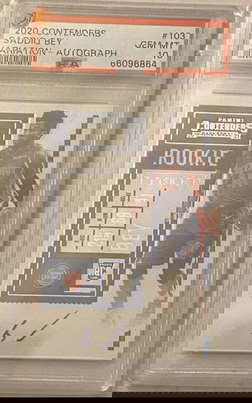 2020 Contenders Saddiq Bey Rookie Ticket On Card Auto Variation  PSA 10   