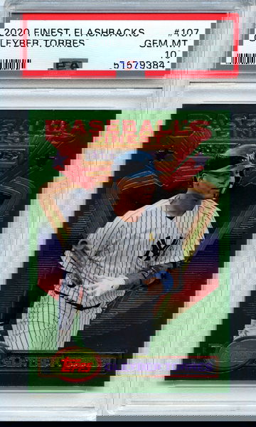 Gleyber Torres 2020 Topps Finest Flashbacks PSA 10