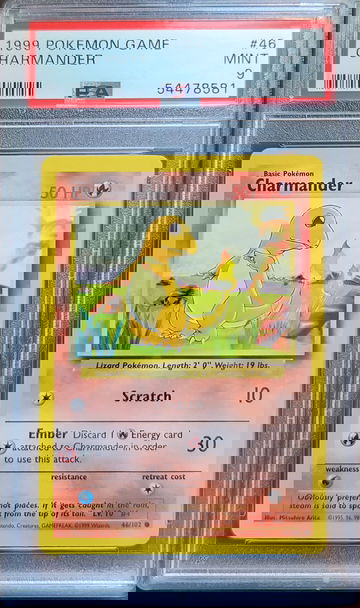 1999 pokemon charmander psa 9 BRAND NEW SLAB