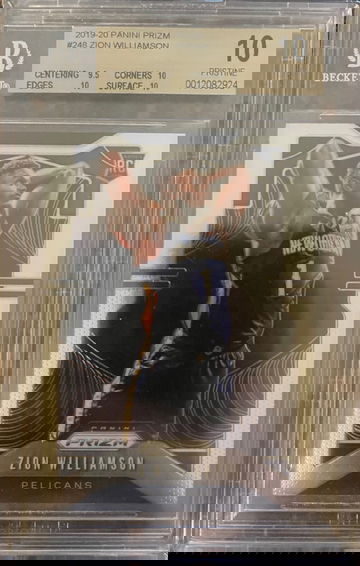 2019-20 Panini Prizm #248 Zion Williamson Pelicans RC Rookie BGS 10 PRISTINE