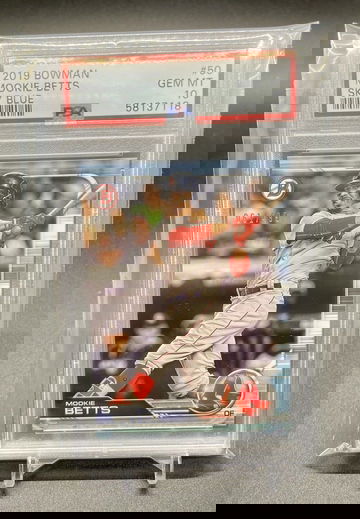 2019 Bowman Sky Blue Mookie Betts #50 /499 PSA 10