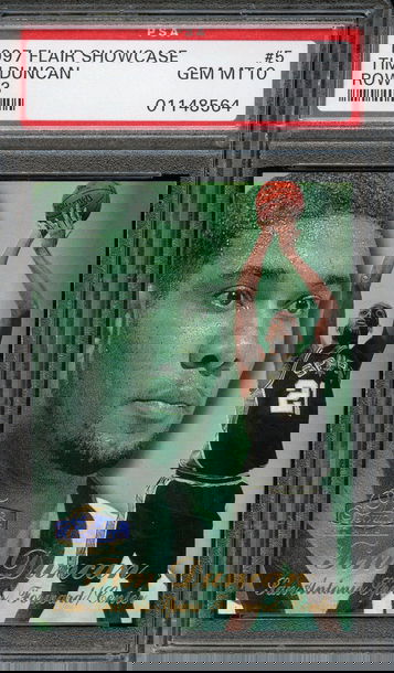 1997 Flair Showcase Row 3 Tim Duncan PSA 10