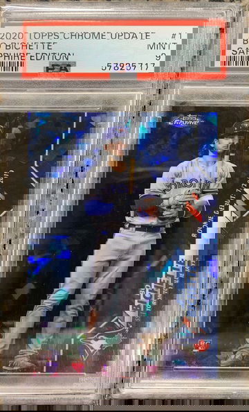 2020 Topps Chrome Update Sapphire Bo Bichette PSA 9