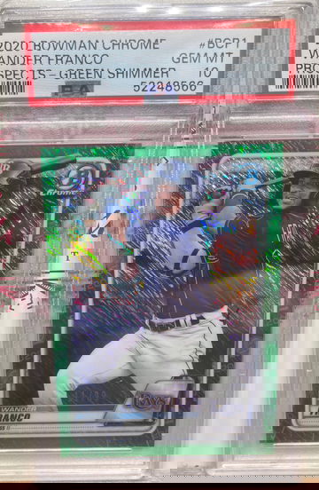2020 Bowman Chrome Wander Franco Green Shimmer /99 PSA 10