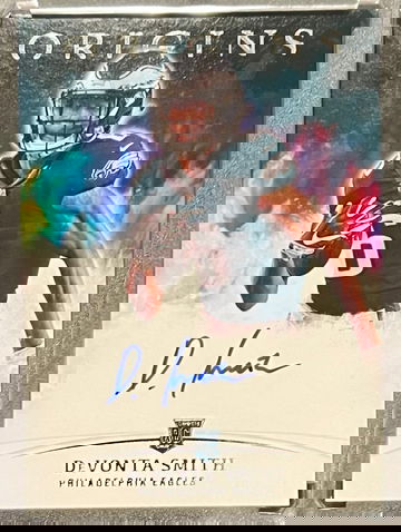 2021 DeVonta Smith Origins RC On Card Auto