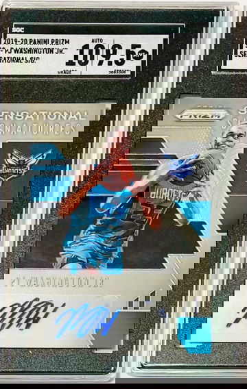 PJ P.J. Washington 2019-20 Panini Prizm Sensational Signatures Rookie Auto SGC 10 AUTO 9.5 MINT+ Charlotte Hornets