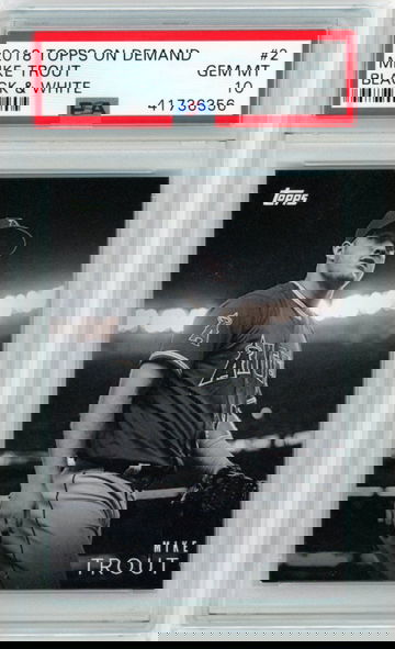 2018 Topps On Demand #2 Mike Trout Black & White PSA 10 GEM MINT!