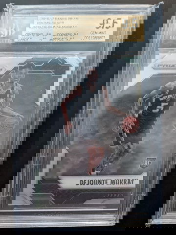 2016-2017 Panini Prizm Silver Dejounte Murray RC BGS 9.5 TRUE GEMS with 10