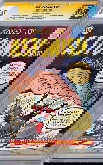 TALES TO ASTONISH #36 CGC-SS 5.0 SIGNED BY MARVEL LEGEND ARTIST DICK AYERS 1962