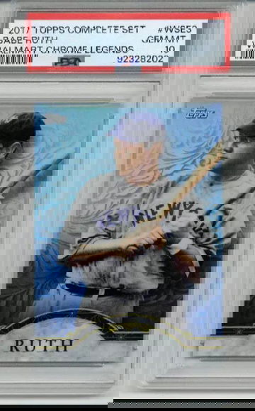 2017 TOPPS COMPLETE SET WALMART CHROME LEGENDS BABE RUTH YANKEES PSA 10