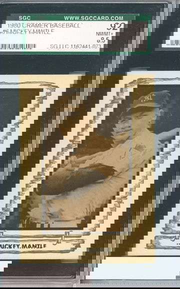 1980 CRAMER LEGENDS MICKEY MANTLE #6 SGC 8.5