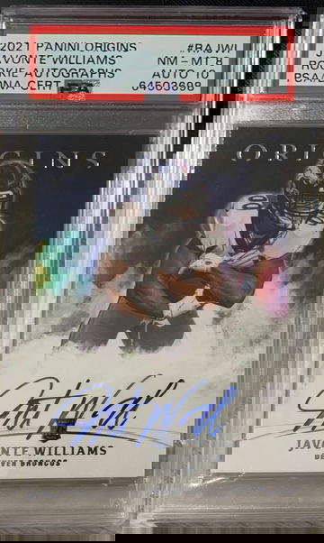 2021 Panini Origins Javonte Williams AUTO PSA  