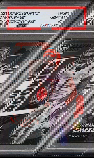 2021 Donruss Optic Rookie Gridiron Kings Ja'Marr Chase #7 PSA 10