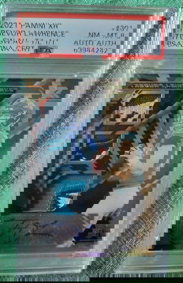 2021 Trevor Lawrence Rookie Patch Auto Panini XR True 1/1 PSA 8