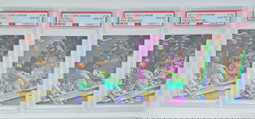 LOT OF (4) 2017 TOPPS CHROME JOSH BELL SP RC'S REFRACTOR, PINK REFRACTOR, PRIZM REFRACTOR ALL PSA 10'S