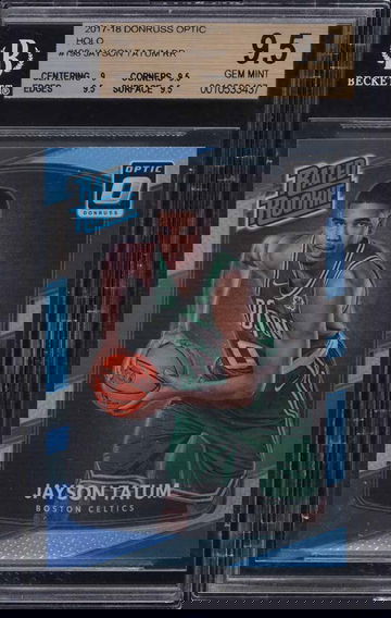 2017 DONRUSS OPTIC HOLO JAYSON TATUM ROOKIE RC #198 BGS 9.5