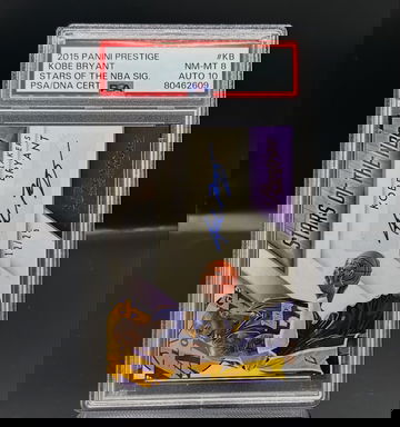 2015 PANINI PRESTIGE KOBE BRYANT STARS OF THE NBA SIGNATURE /25 PSA/DNA