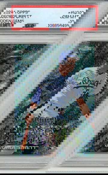 2024 TOPPS HIDDEN GEMS #HG10 GEORGE BRETT ROYALS PSA 10 SSP LOW POP RARE