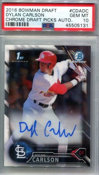 Dylan Carlson Bowman Chrome auto 