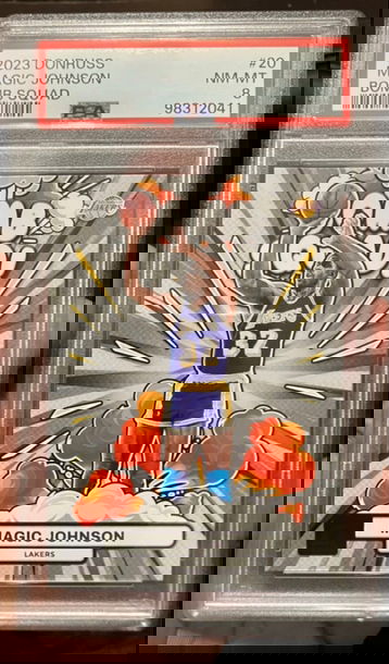 2023 Panini Donruss Bomb Squad Magic Johnson # 20 PSA  8