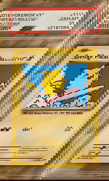 2016 Pokemon XY Evolutions 111/108  Surfing Pikachu PSA 10 Gem Mint