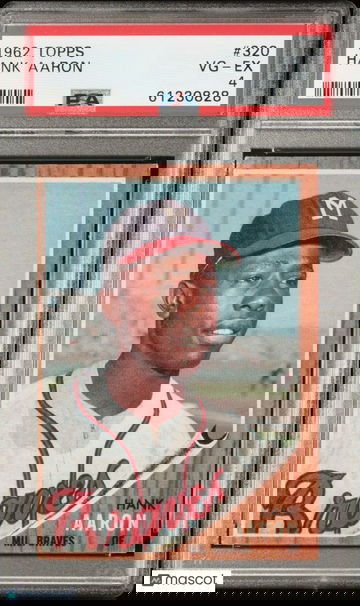 1962 Topps Baseball Hank Aaron #320 PSA 4