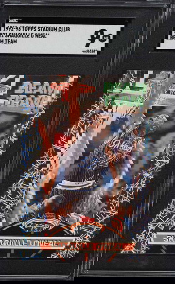 1992 Stadium Club Beam Team #21 Shaquille O'Neal ROOKIE SGC 9 MINT