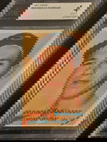 1957 Topps Brooks Robinson RC HOF BVG 4 vg/ex