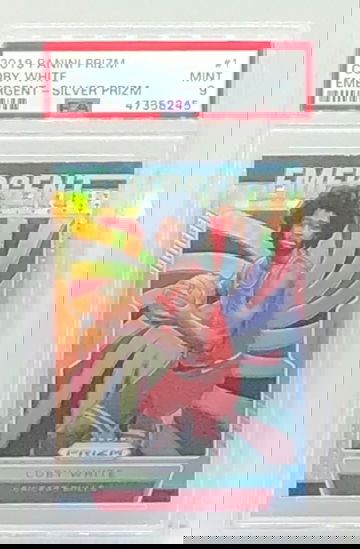 Coby White 2019 Panini Prizm Emergent Silver PSA 9