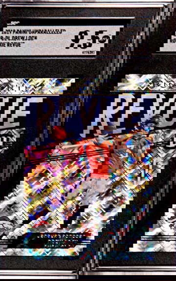 2019 Panini Unparalleled Drew Lock RR-DL Rookie Revue SP RC SGC 9.5 Mint + Broncos