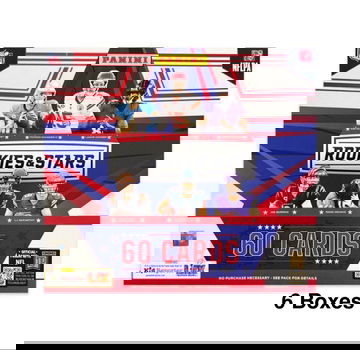 Panini 2024 NFL Rookies and Stars Football Mega Longevity Box, 6 Sealed Boxes