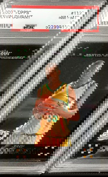 2007 Topps Kevin Durant 50th Anniversary Black Rookie RC #112 PSA 8 NETS