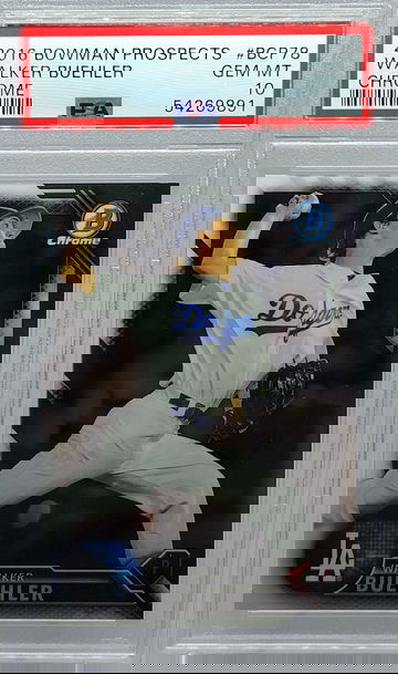 2016 BOWMAN PROSPECTS #BCP78 WALKER BUEHLER CHROME PSA 10