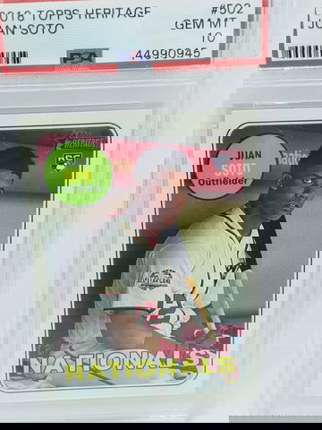 2018 topps heritage juan soto psa 10