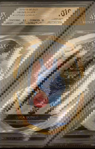 Luka Doncic 2018-19 Select #122 Premier Level Silver Prizms Rookie RC BGS 10 Pristine Pop 11