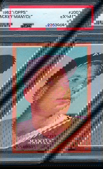 1962 Topps Mickey Mantle #200 PSA 6 + Beauty