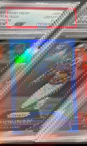 2015 Panini Prizm Stefon Diggs Rookie Blue Prizm PSA 10