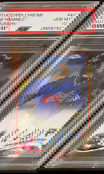 2014 Topps Chrome Autograph #45 Jose Ramirez Rookie RC PSA 10