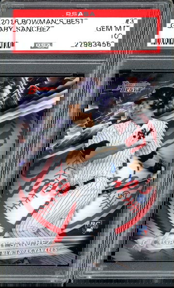 GARY SANCHEZ RC PSA 10 2016 BOWMAN'S BEST #3 GEM MINT YANKEES
