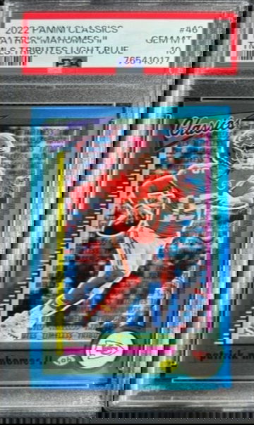 2021 Classics Timeless Tributes Light Blue /5 SSP #46 PATRICK MAHOMES II PSA 10