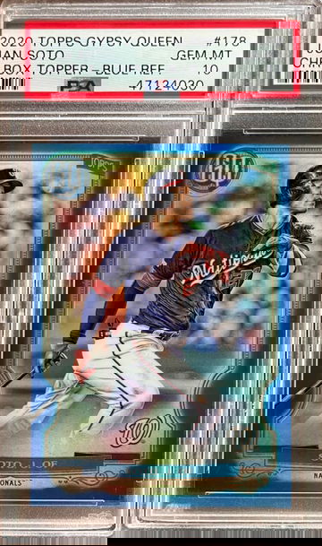 2020 Topps Gypsy Queen #178 Chrome Box Topper Blue Refractor /99 Juan Soto