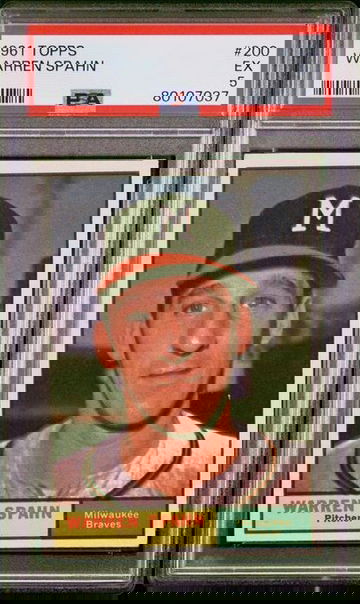 1961 Topps Warren Spahn #200 PSA 5 [BL-2.2]